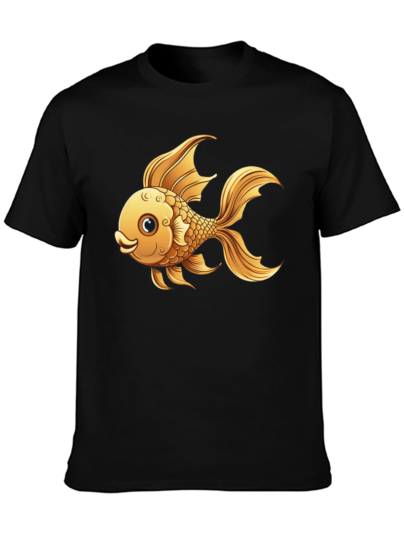 Goldfish Graphic T-Shirt - Black Cotton Tee