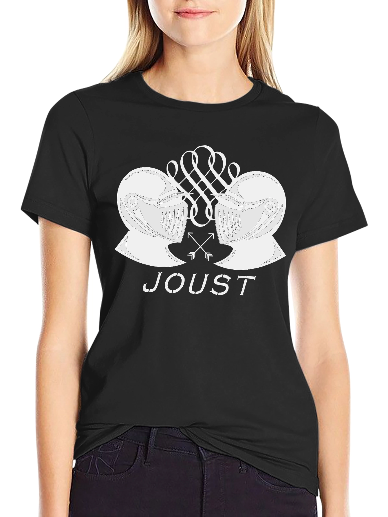 Joust Graphic T-Shirt: Black Cotton Tee