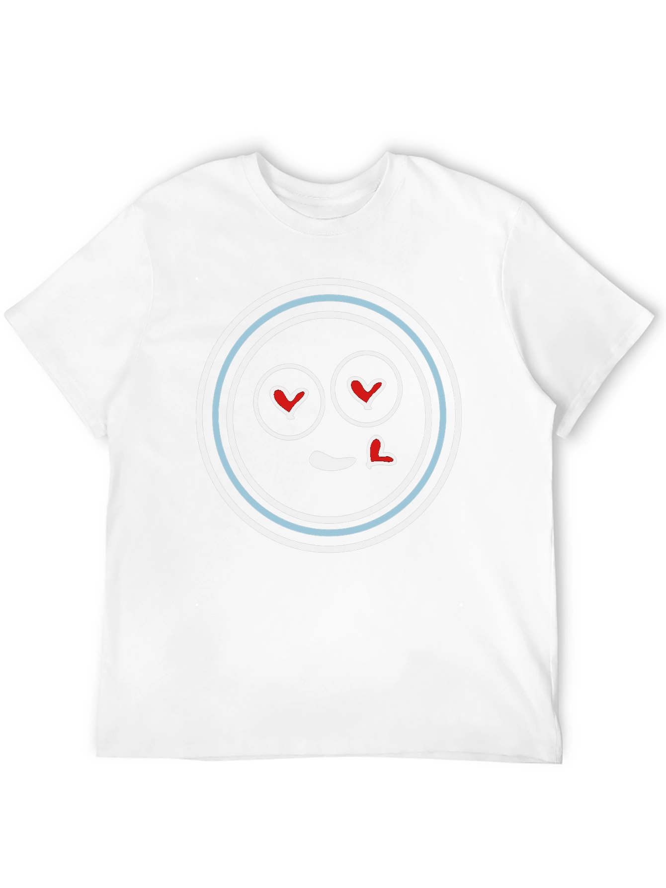 Heart Eyes Emoji T-Shirt - Black Crew Neck Tee