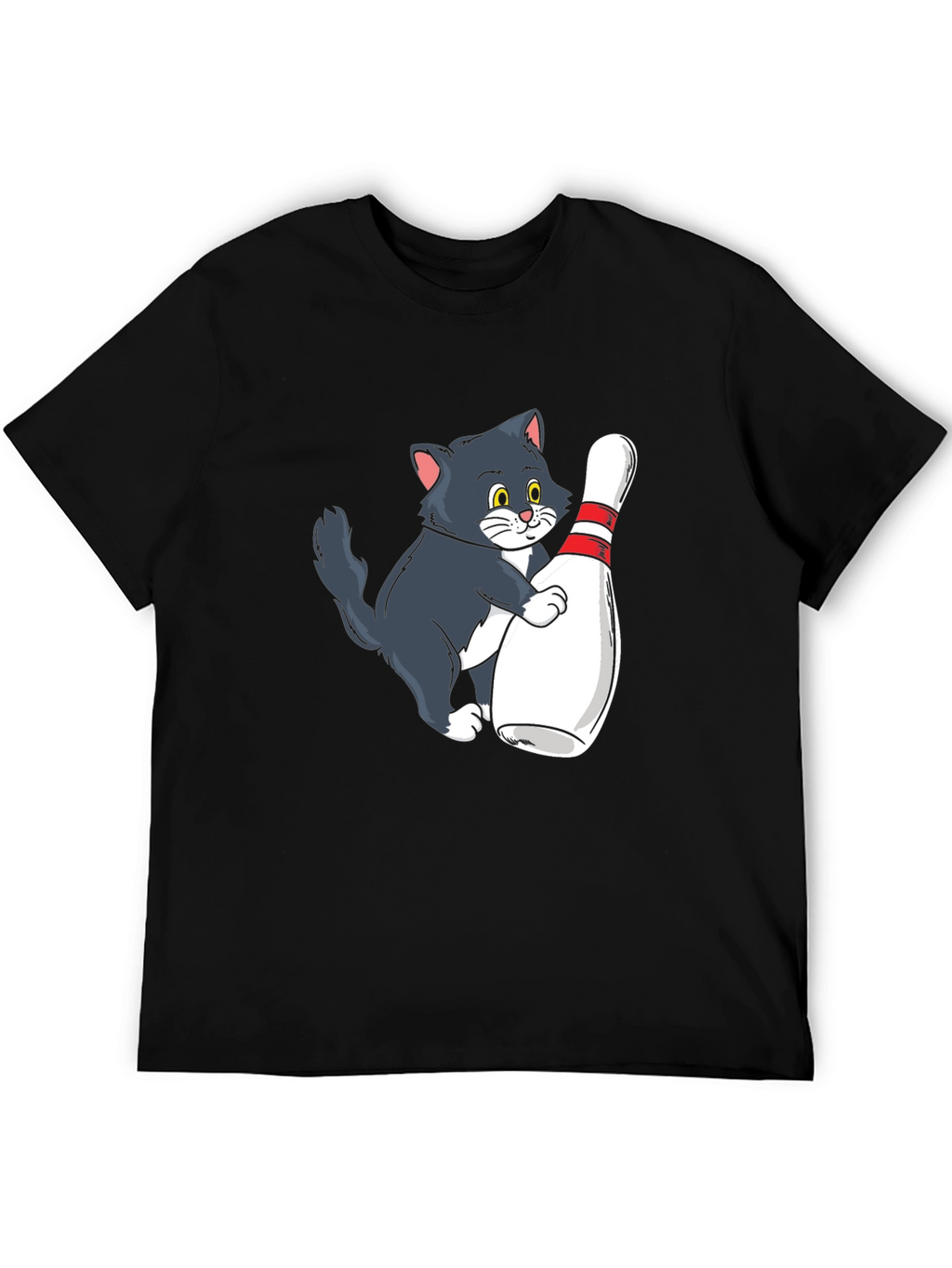 Cute Cat Bowling T-Shirt - Unisex Graphic Tee
