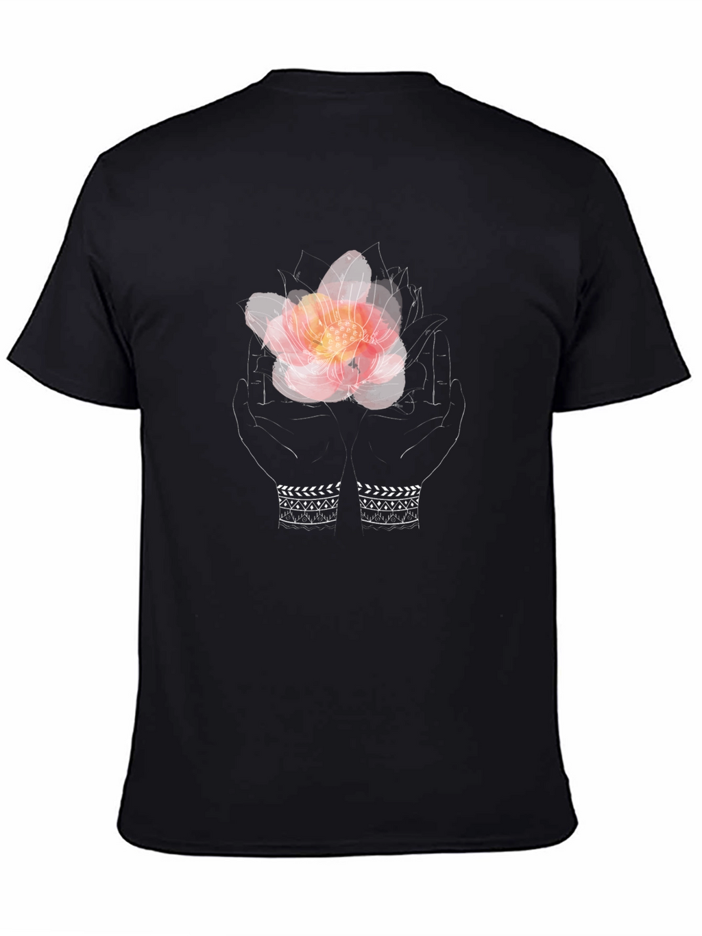 Floral Hands Graphic Tee - Stylish Unisex T-Shirt