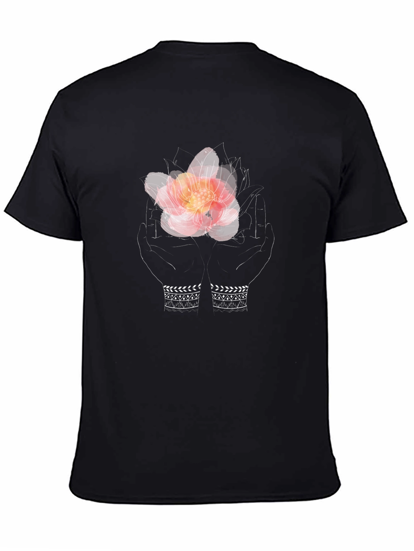 Floral Hands Graphic Tee - Stylish Unisex T-Shirt