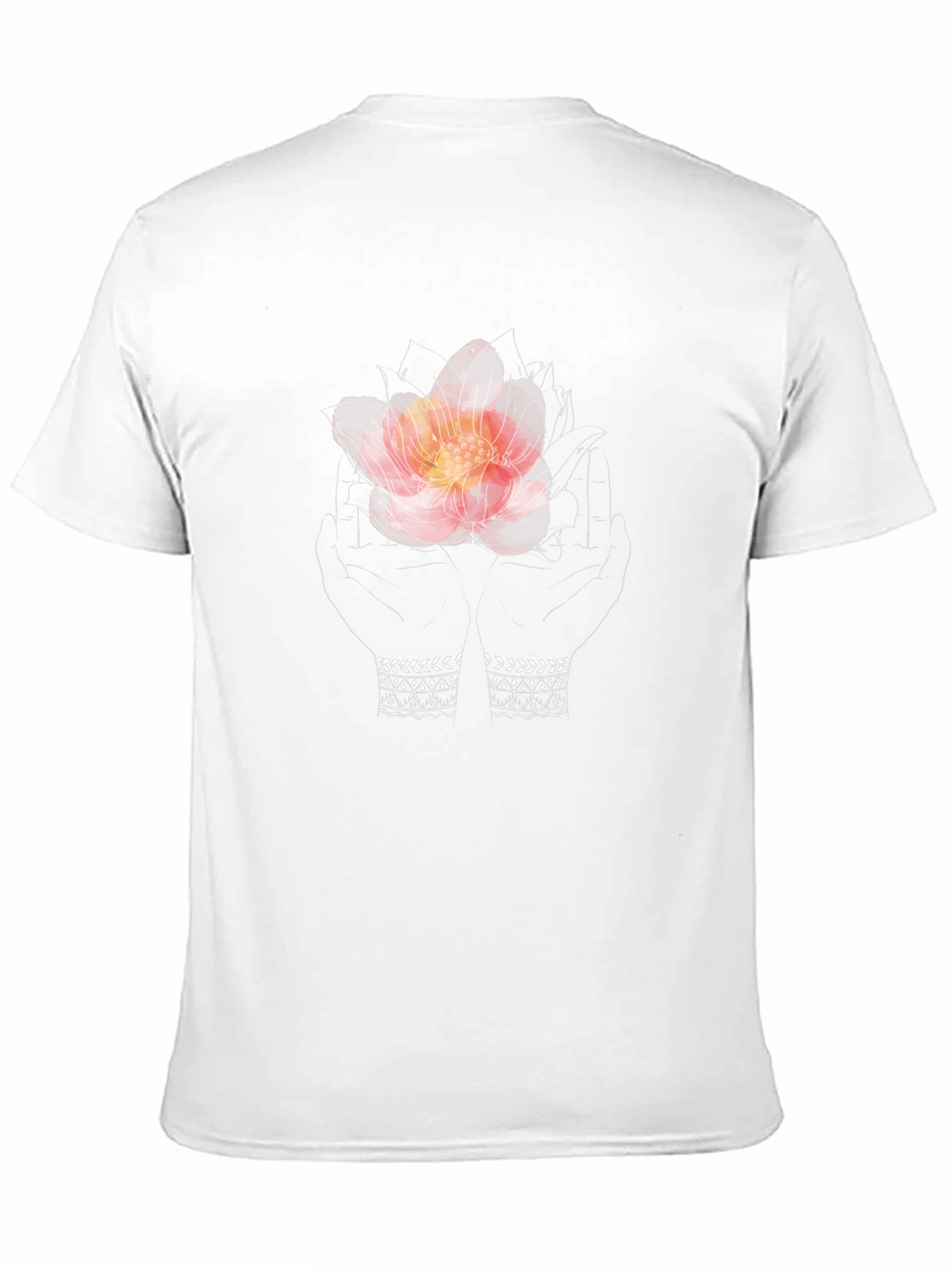 Floral Hands Graphic Tee - Stylish Unisex T-Shirt