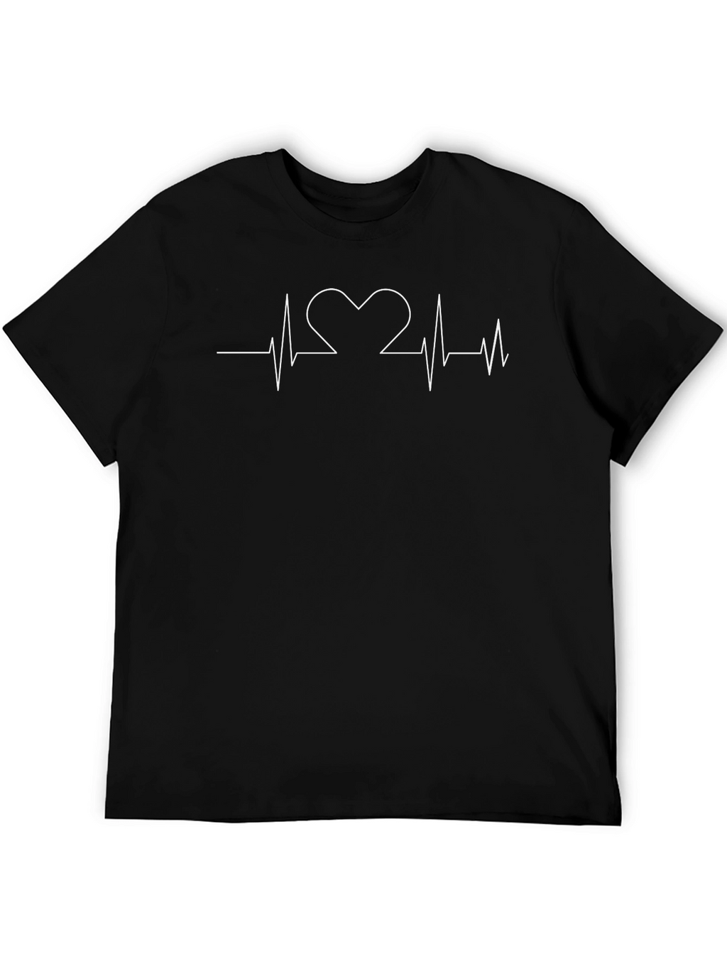 Heartbeat ECG T-Shirt - Black