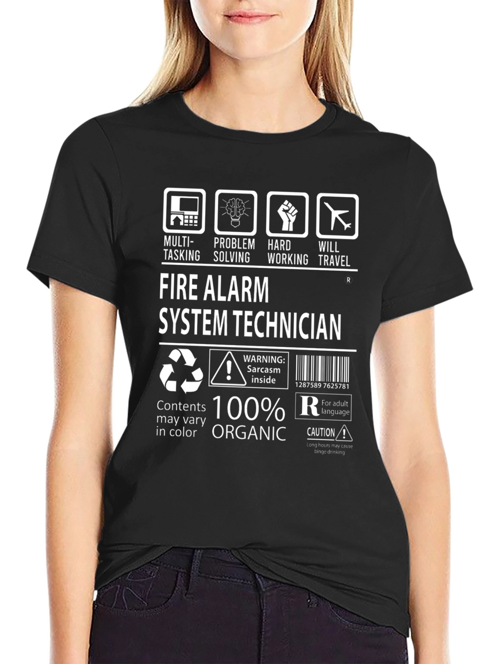 Fire Alarm System Technician 100% Organic T-Shirt