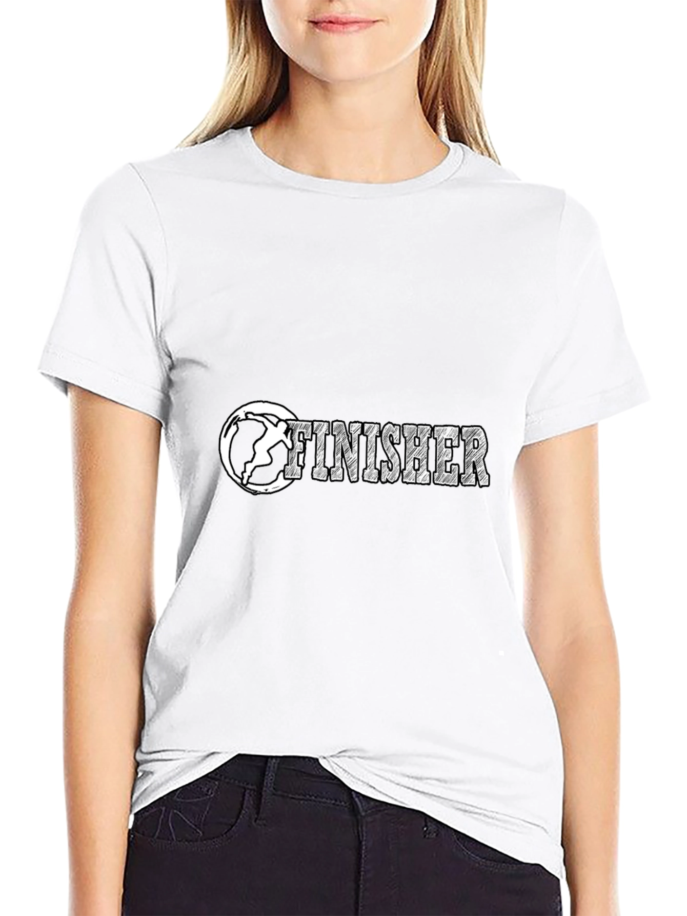 Finisher Graphic Tee - Black Crewneck Shirt