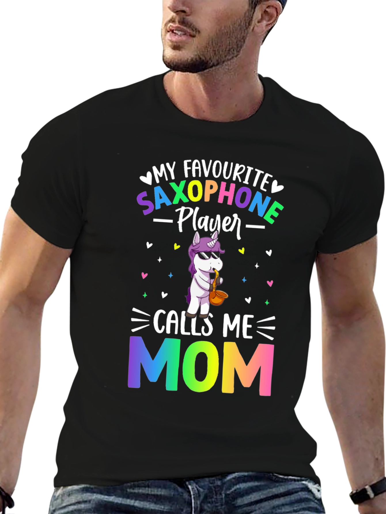 Saxophone Player Mom Graphic T-Shirt