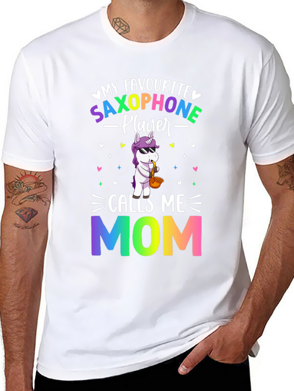 Saxophone Player Mom Graphic T-Shirt