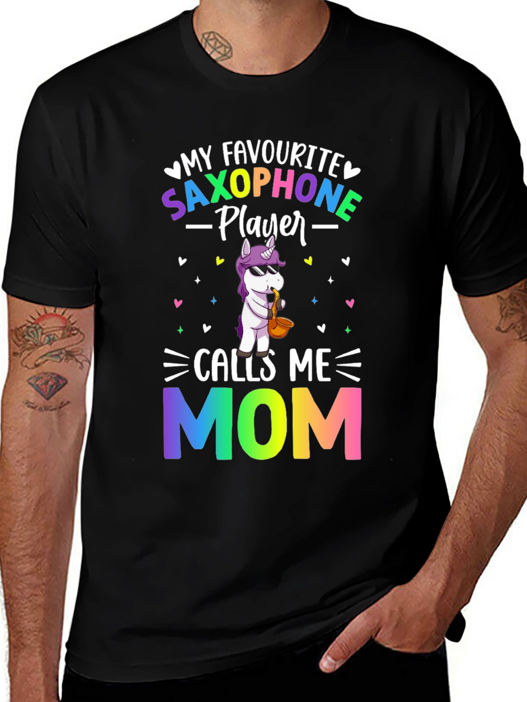 Saxophone Player Mom Graphic T-Shirt