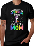 Saxophone Player Mom Graphic T-Shirt
