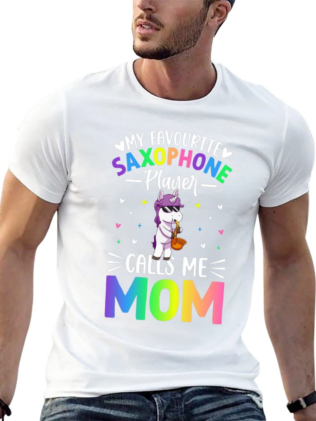 Saxophone Player Mom Graphic T-Shirt