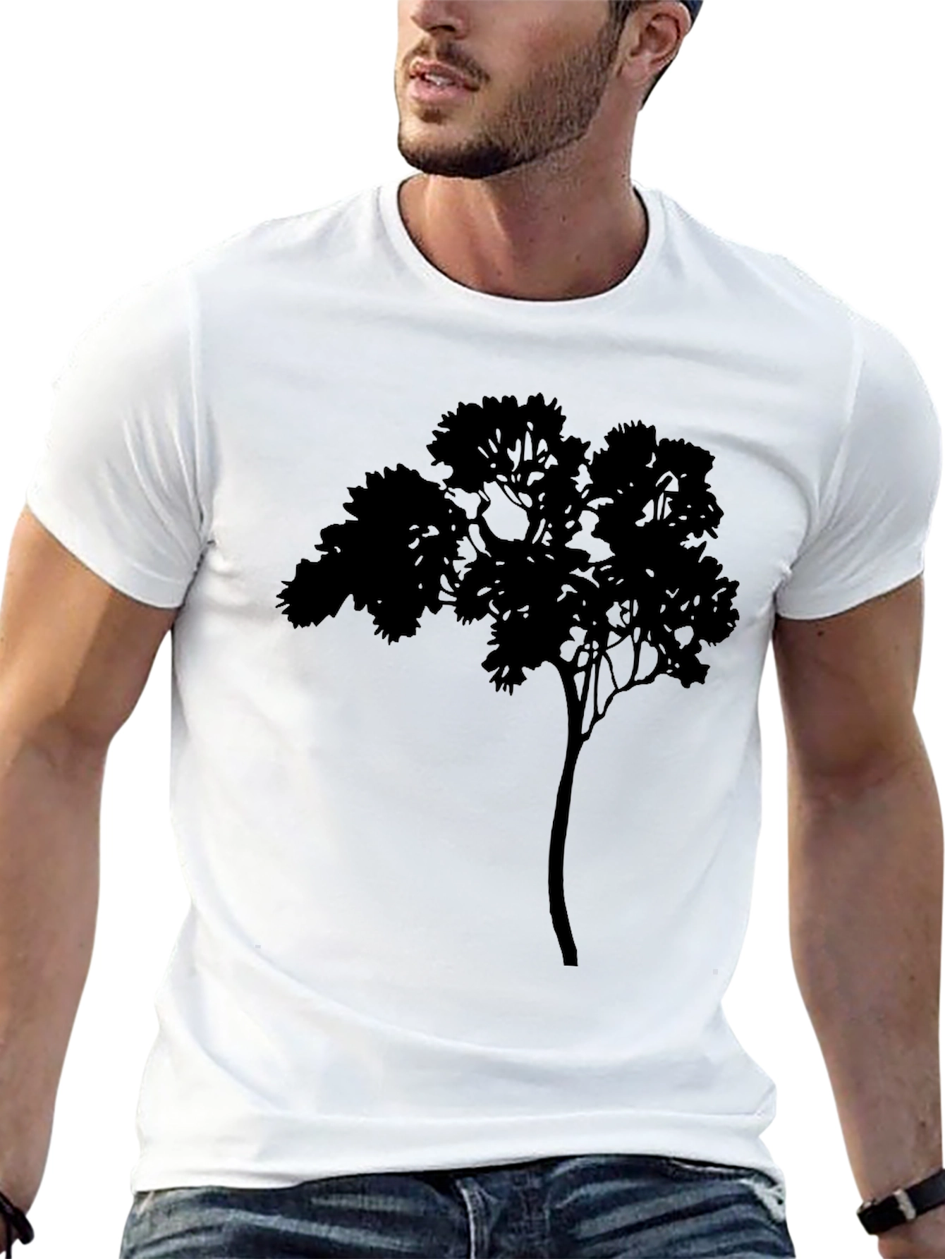 Black Tree Silhouette Graphic Tee - Mens