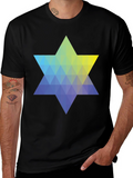 Geometric Star Graphic Tee - Modern Casual Style