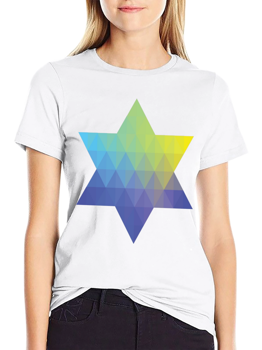 Geometric Star Graphic Tee - Modern Casual Style