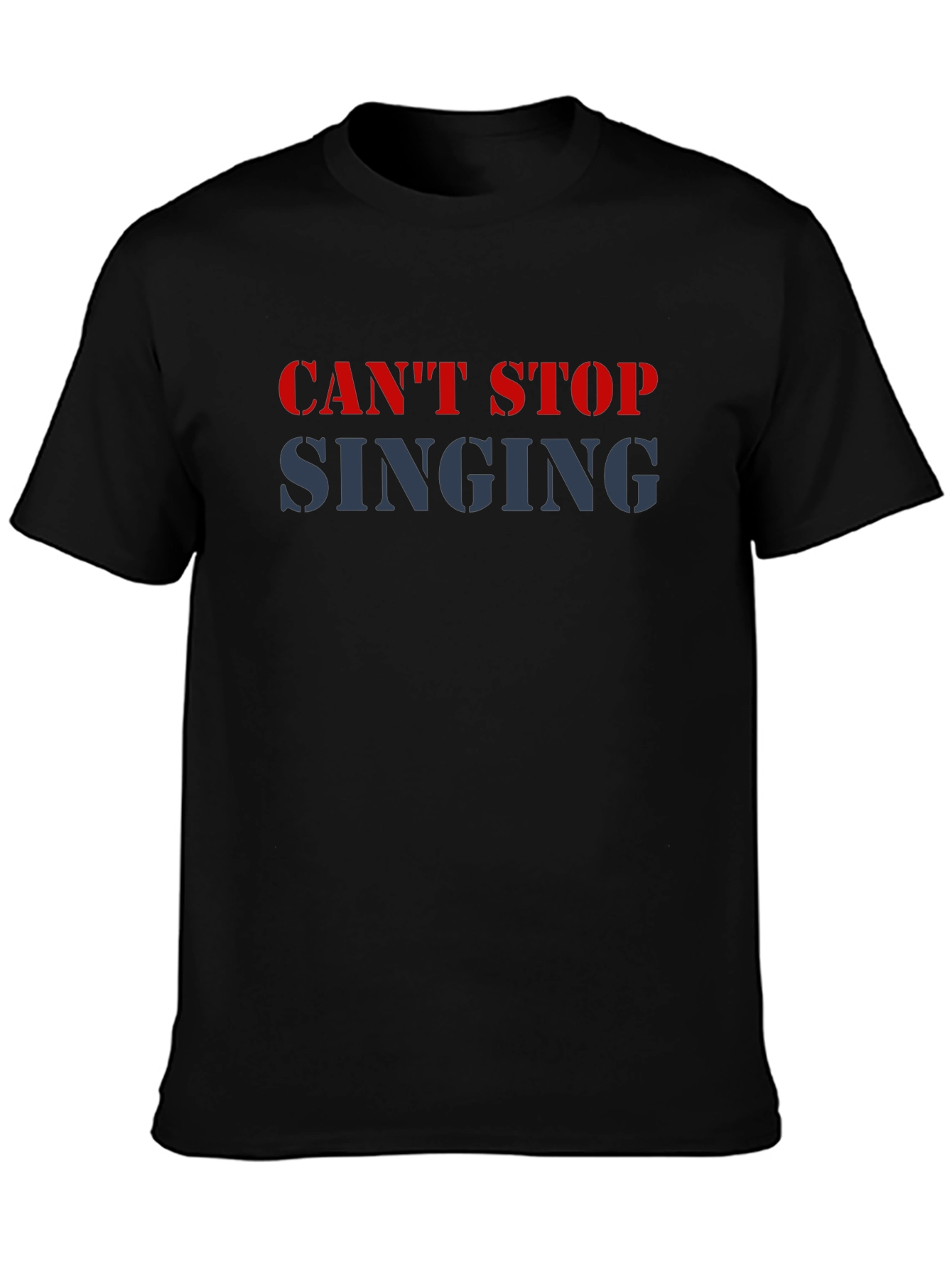 Cant Stop Singing T-Shirt - Black Cotton Tee