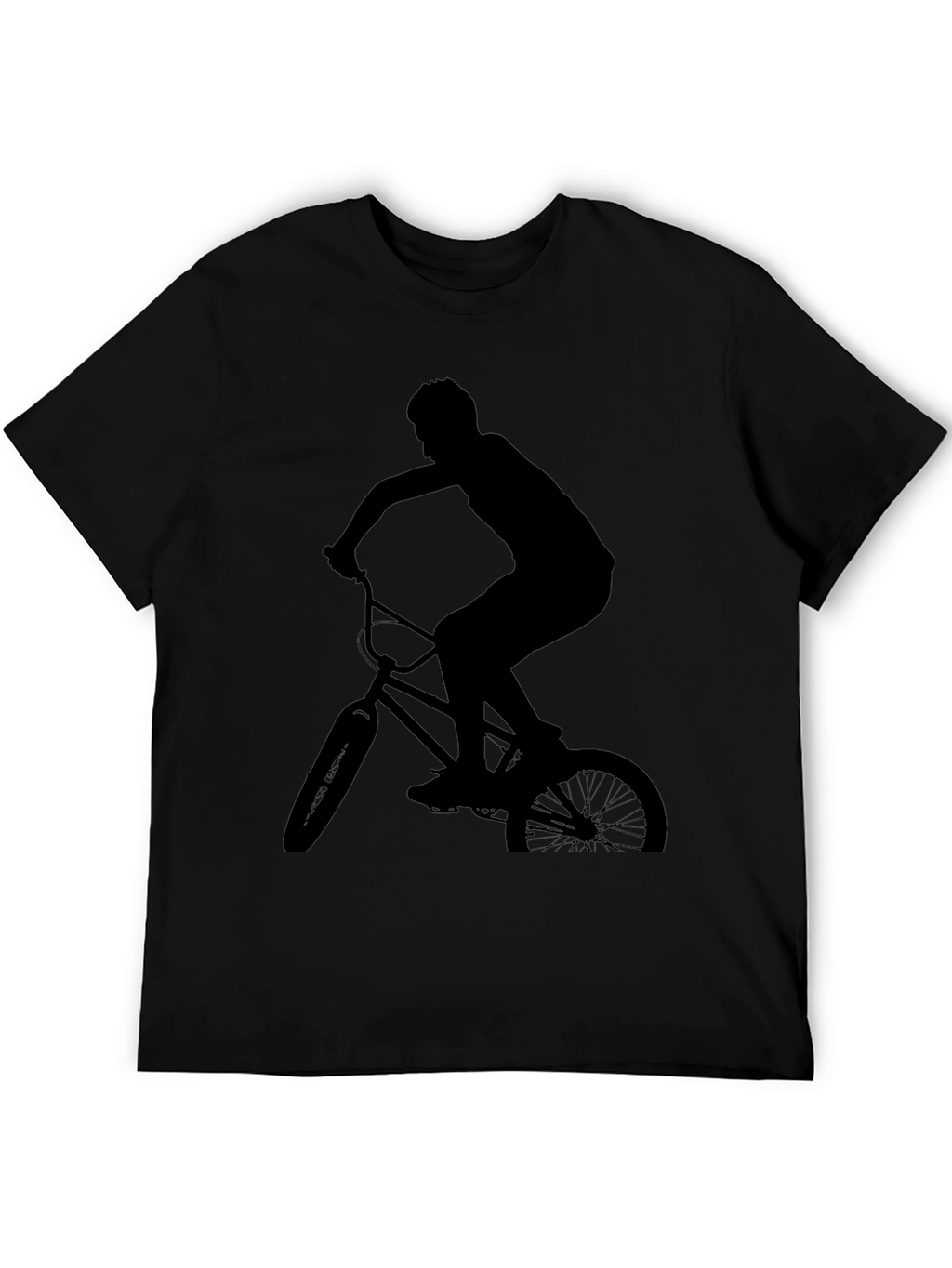 BMX Rider Silhouette Graphic Tee - Black