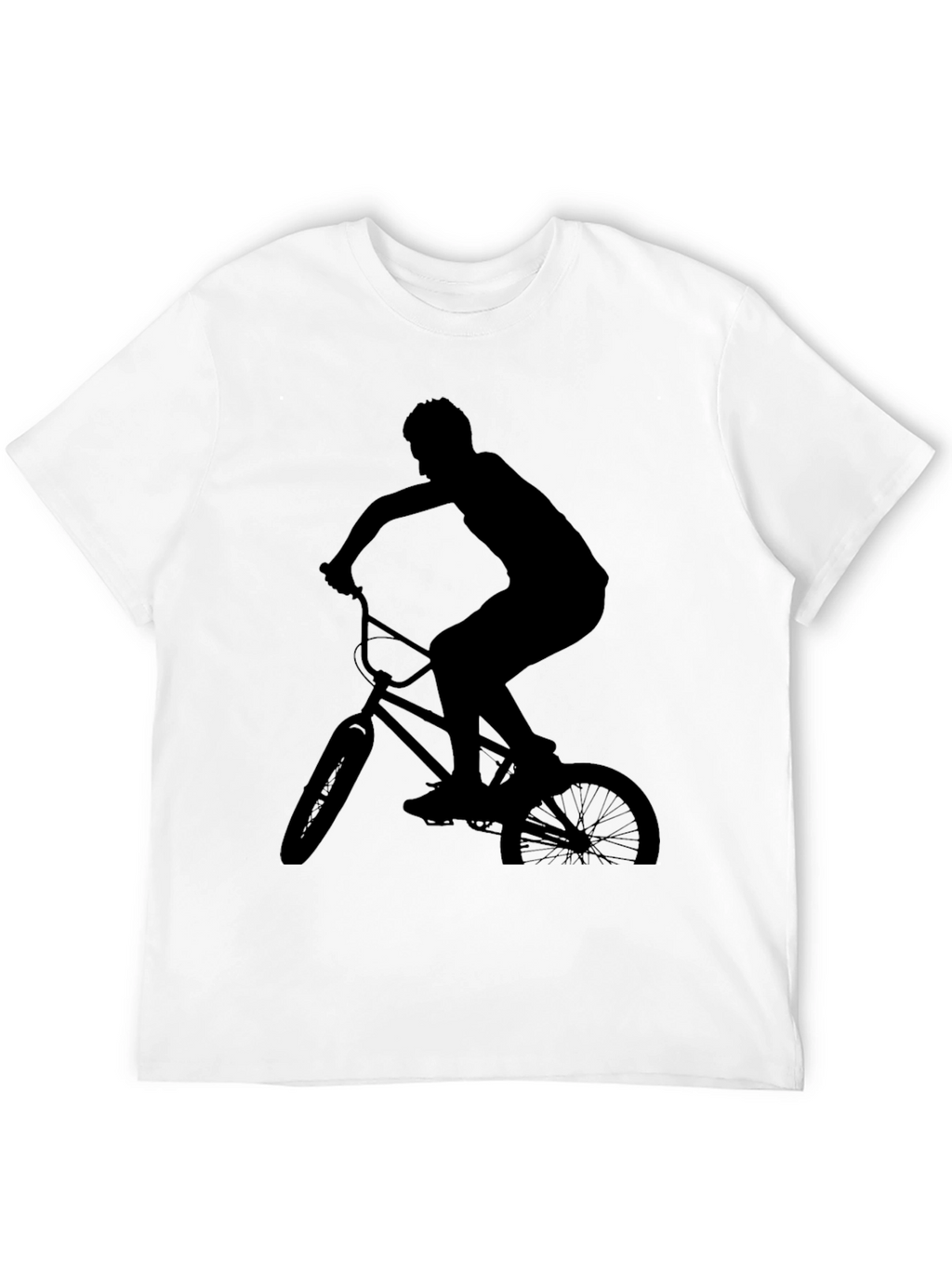 BMX Rider Silhouette Graphic Tee - Black