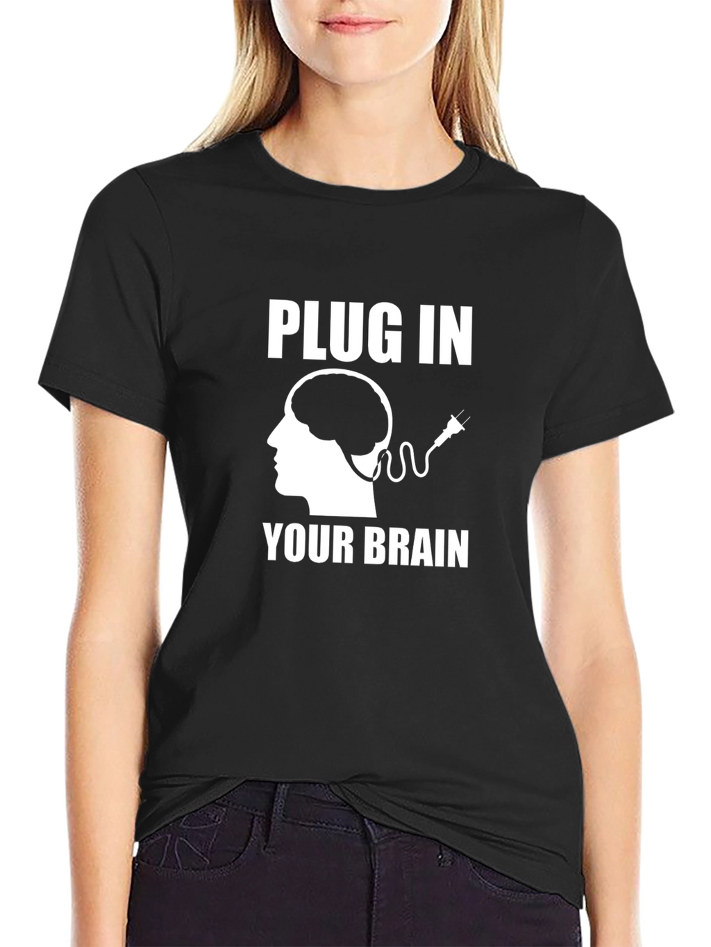 Plug In Your Brain Graphic Tee - Unisex T-Shirt