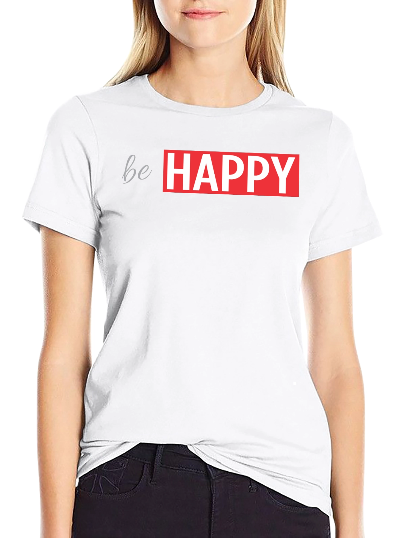 Be Happy Graphic Tee - Trendy Casual Wear
