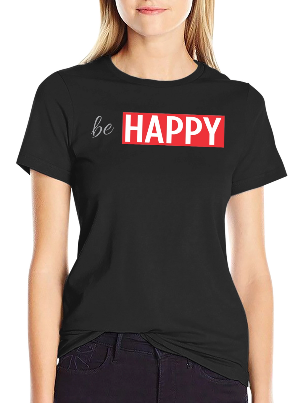Be Happy Graphic Tee - Trendy Casual Wear