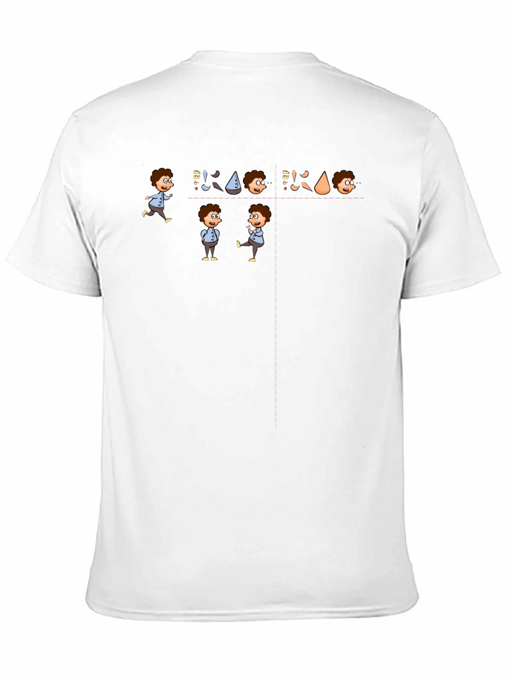 Cartoon Character Graphic Tee - Black Cotton Casual T-Shirt
