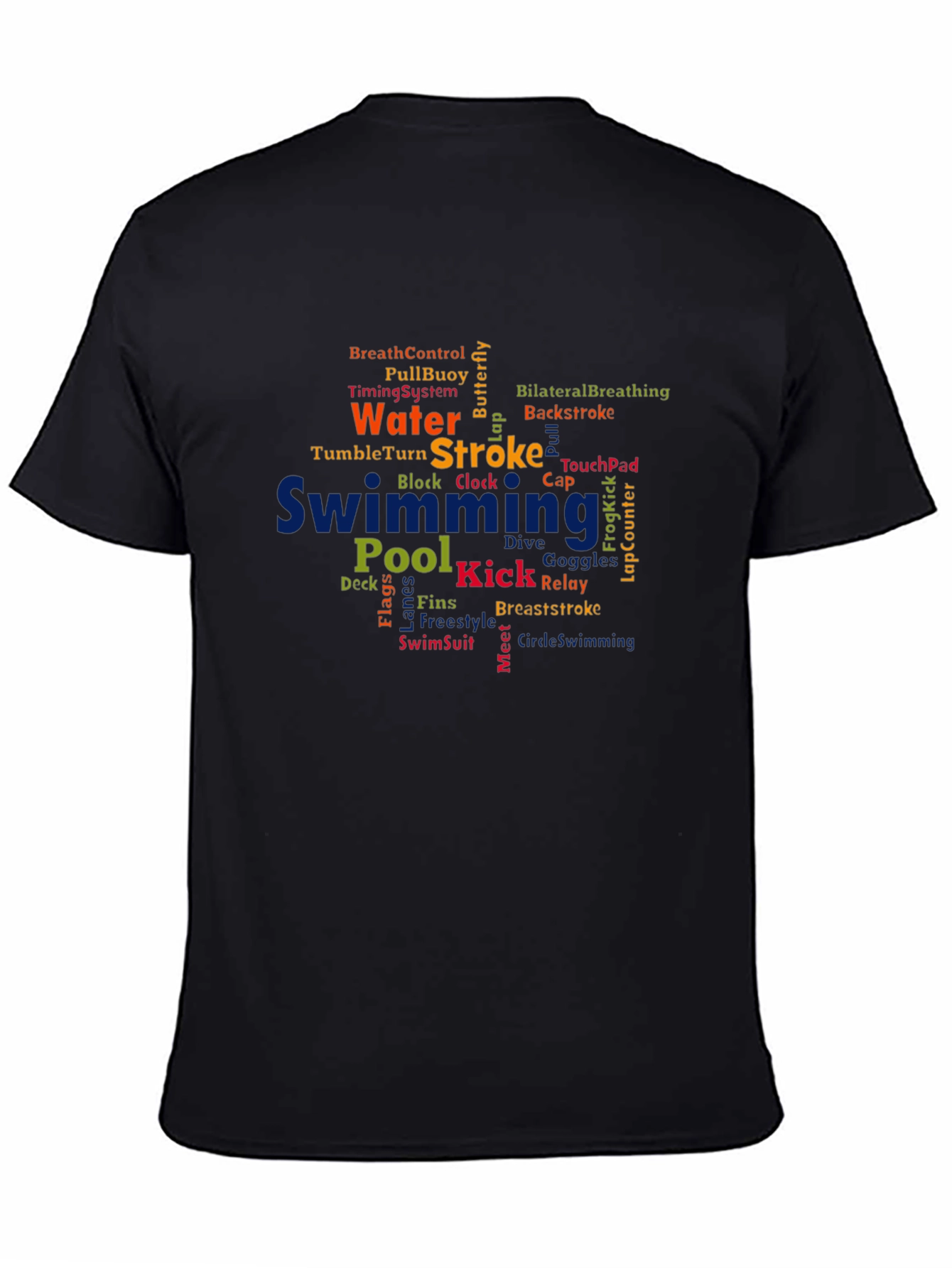 Swimming Word Cloud T-Shirt