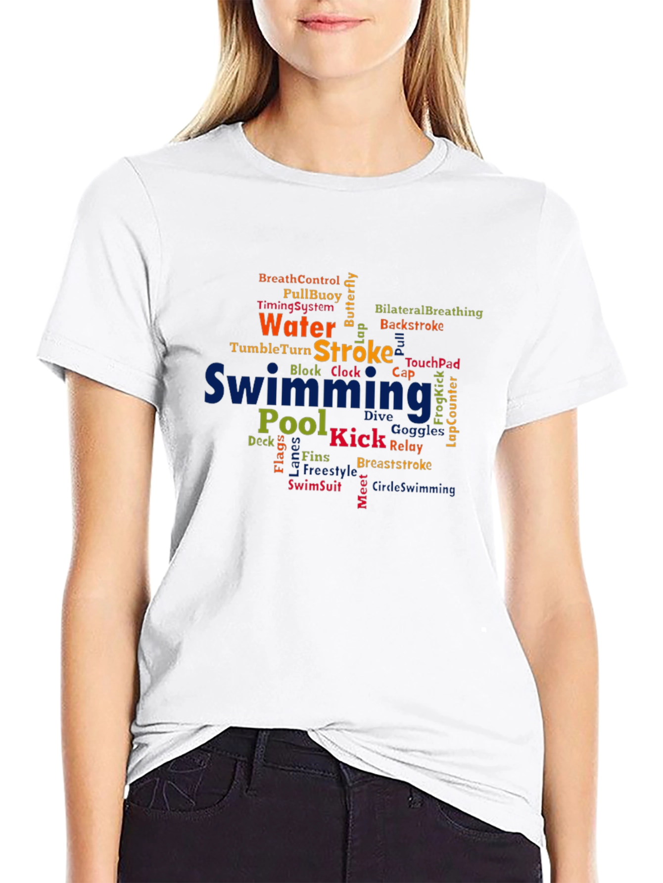 Swimming Word Cloud T-Shirt