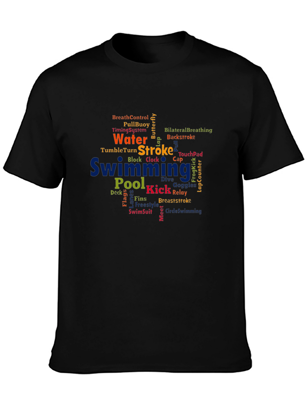 Swimming Word Cloud T-Shirt