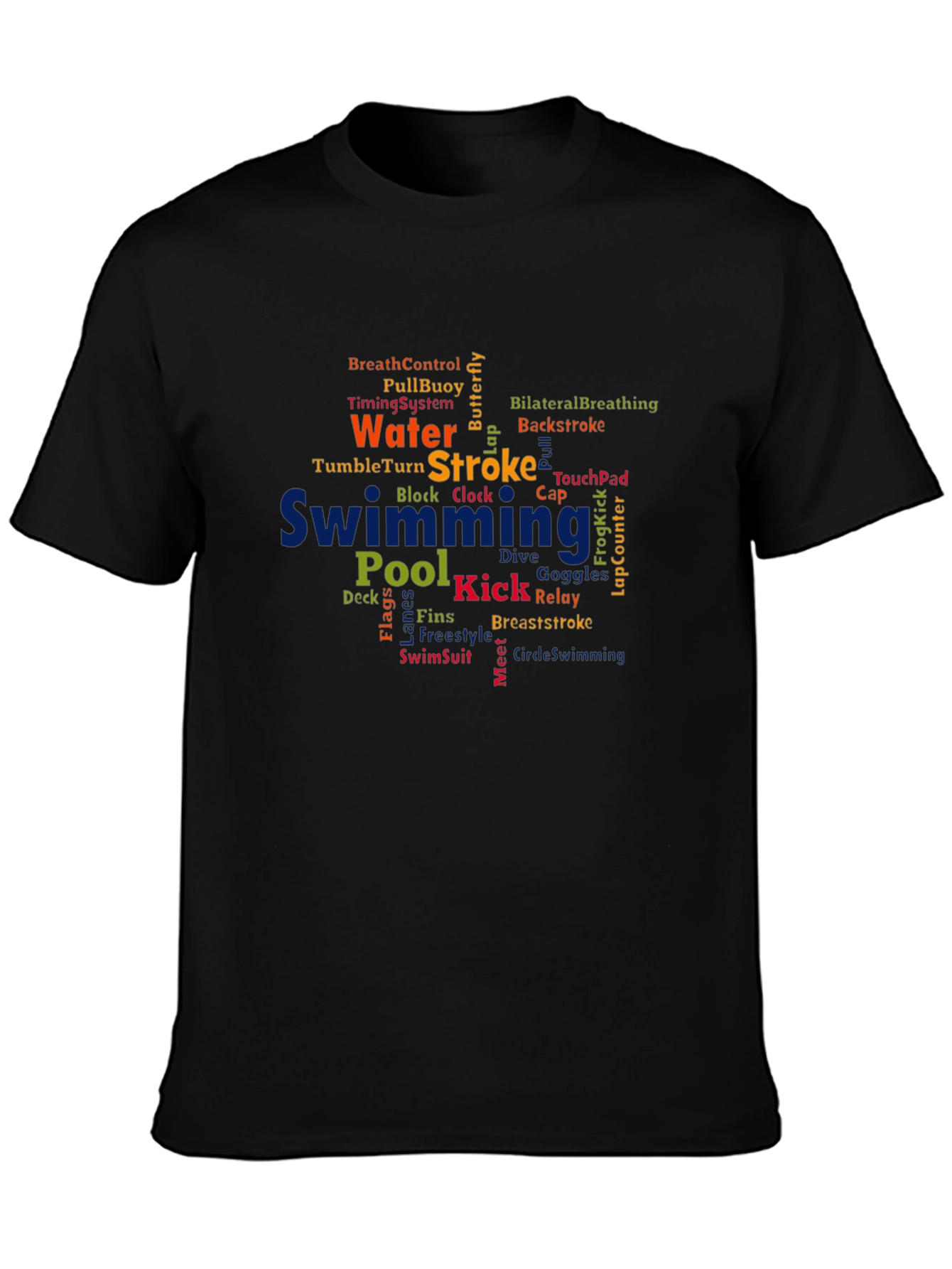 Swimming Word Cloud T-Shirt