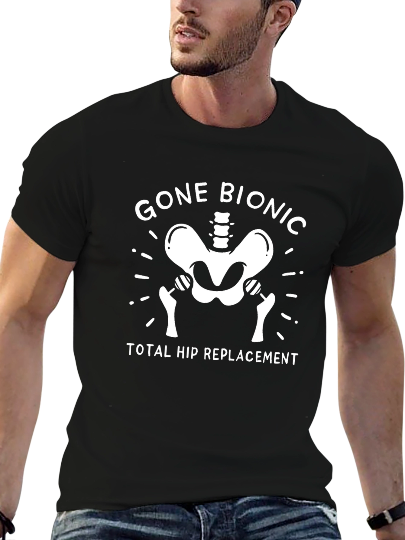 Gone Bionic Hip Replacement Graphic Tee