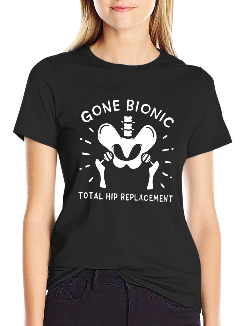 Gone Bionic Hip Replacement Graphic Tee
