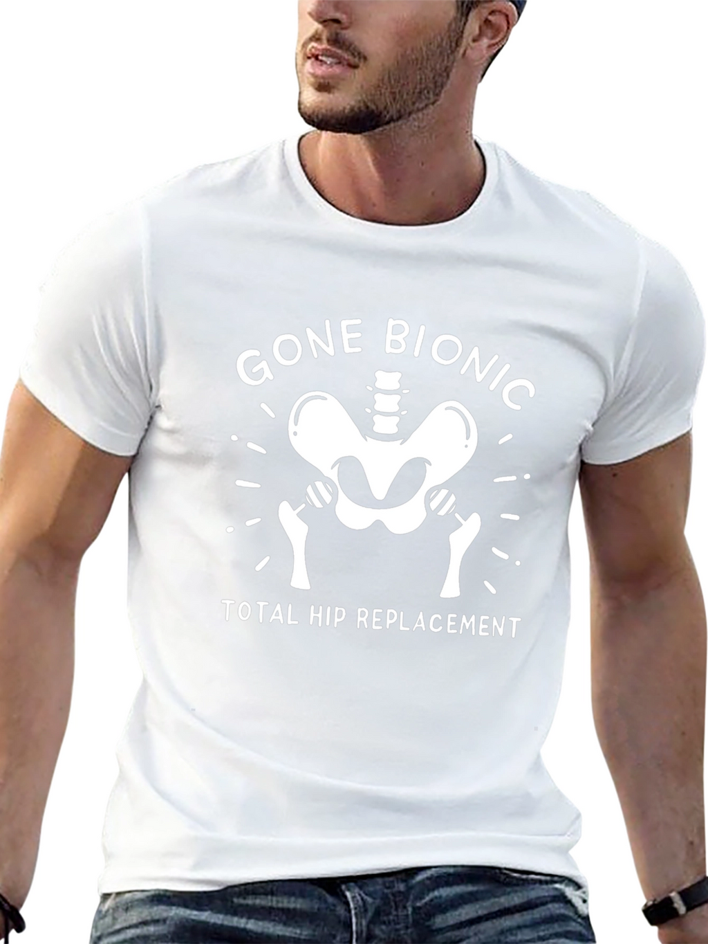 Gone Bionic Hip Replacement Graphic Tee