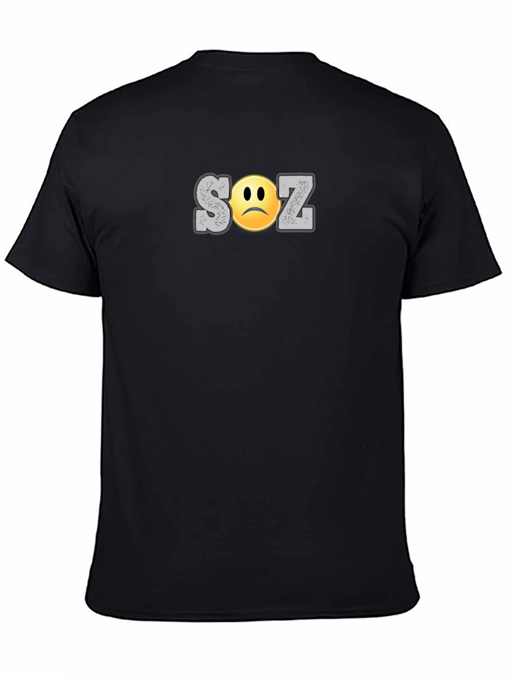 SOZ Sad Face Graphic T-Shirt - Black