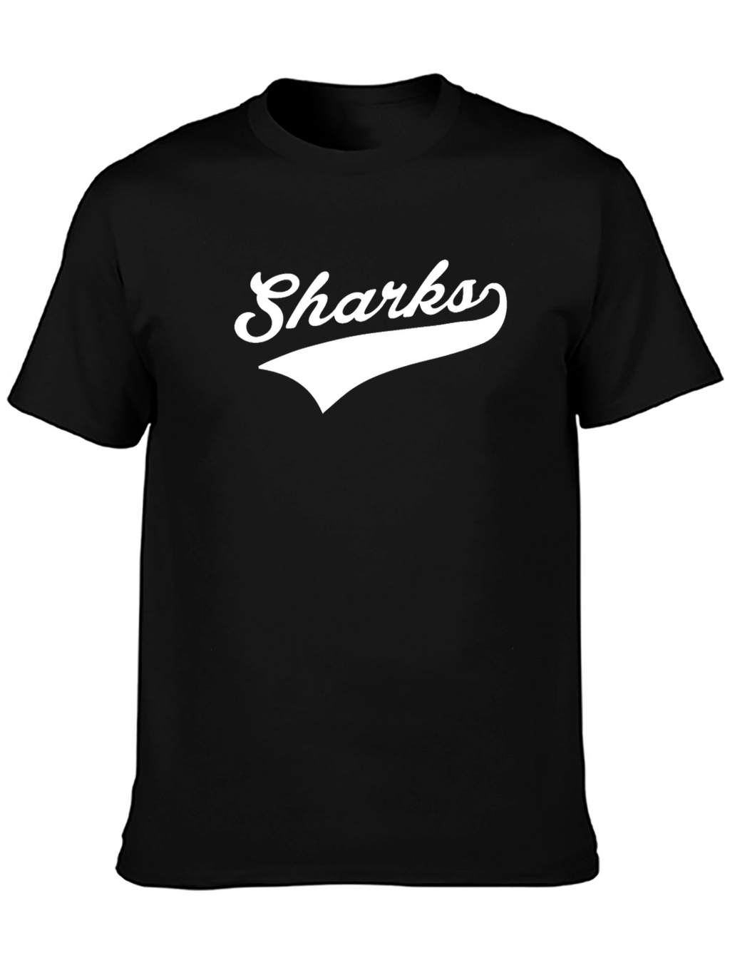 Sharks Graphic Print Black T-Shirt