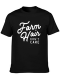 Farm Hair Dont Care Graphic Tee - Black