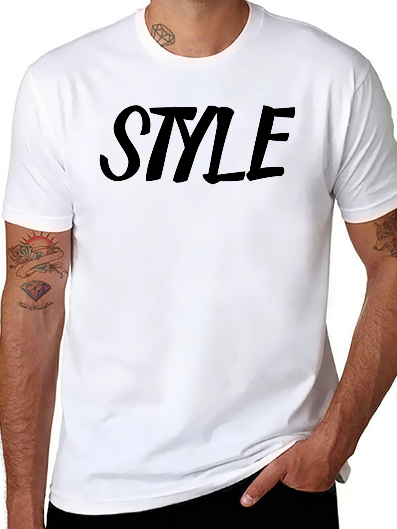 Stylish Black Style Graphic Tee - Everyday Comfort