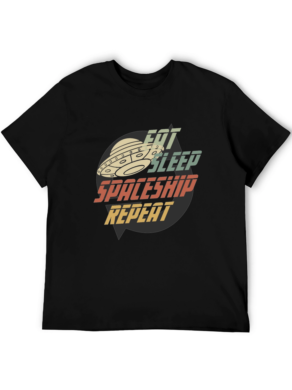 Eat Sleep Spaceship Repeat Graphic Tee