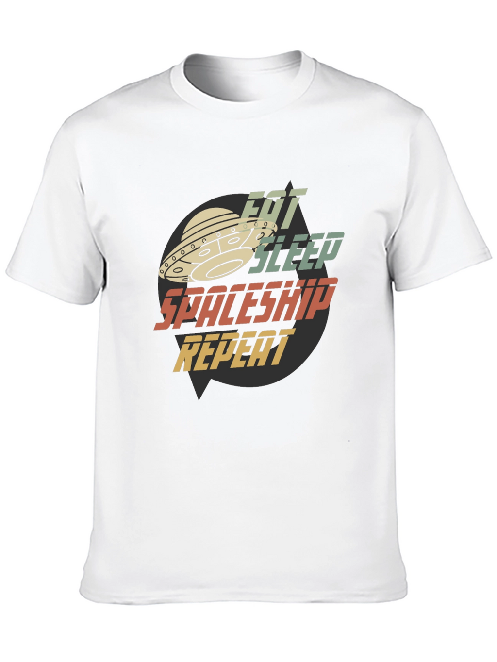 Eat Sleep Spaceship Repeat Graphic Tee