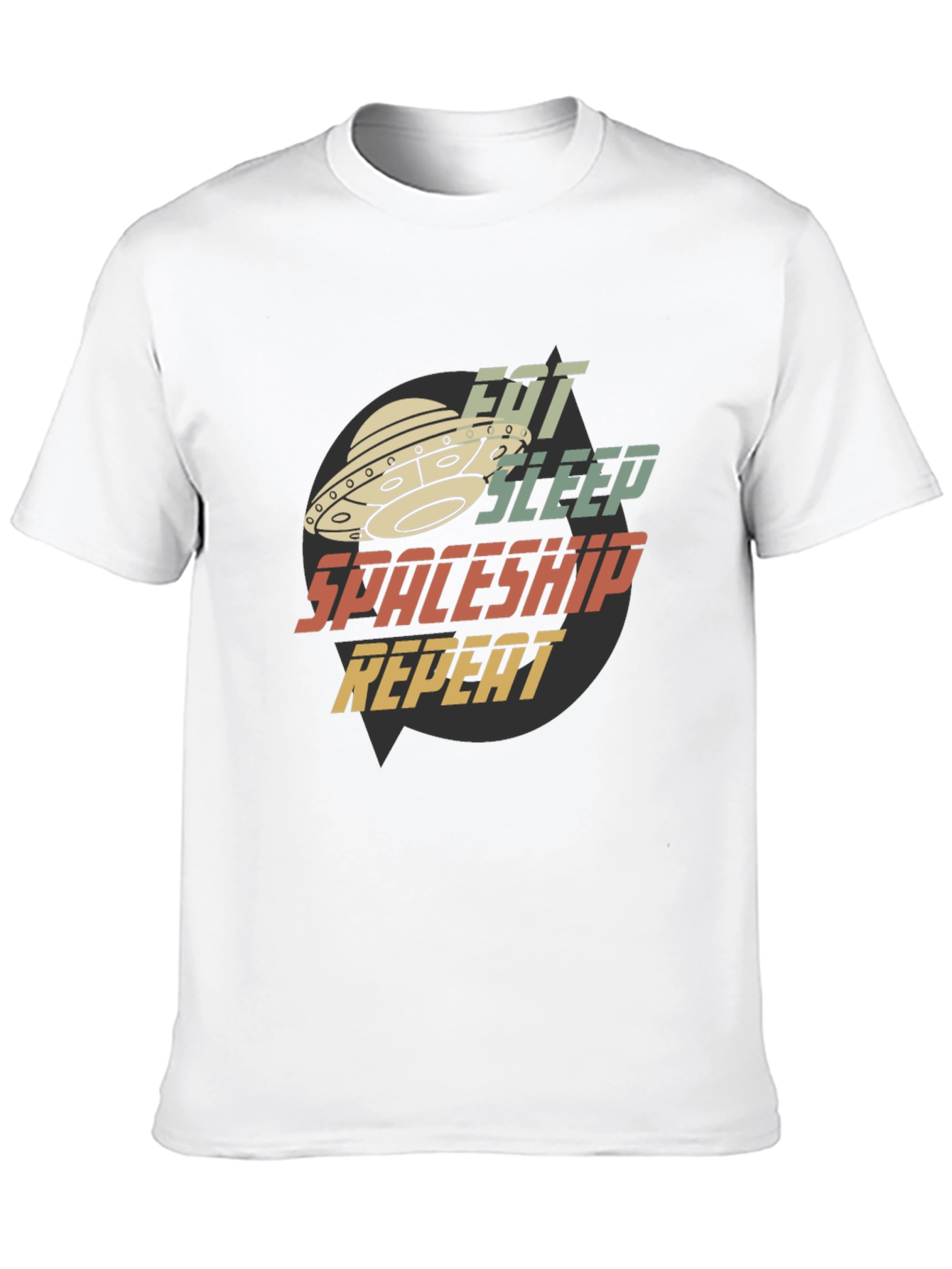Eat Sleep Spaceship Repeat Graphic Tee