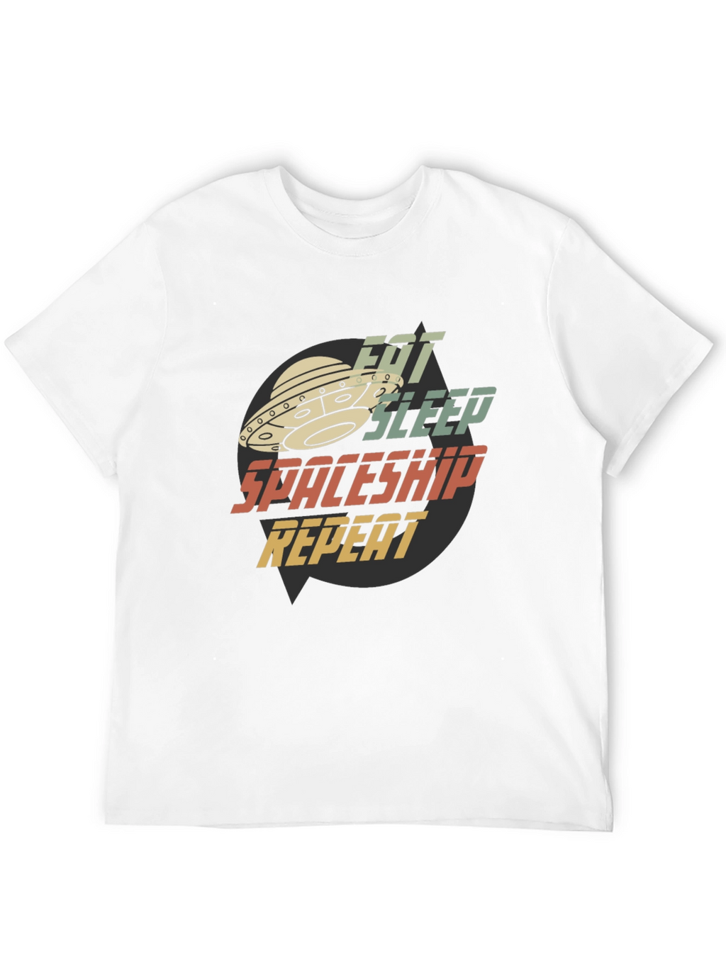 Eat Sleep Spaceship Repeat Graphic Tee