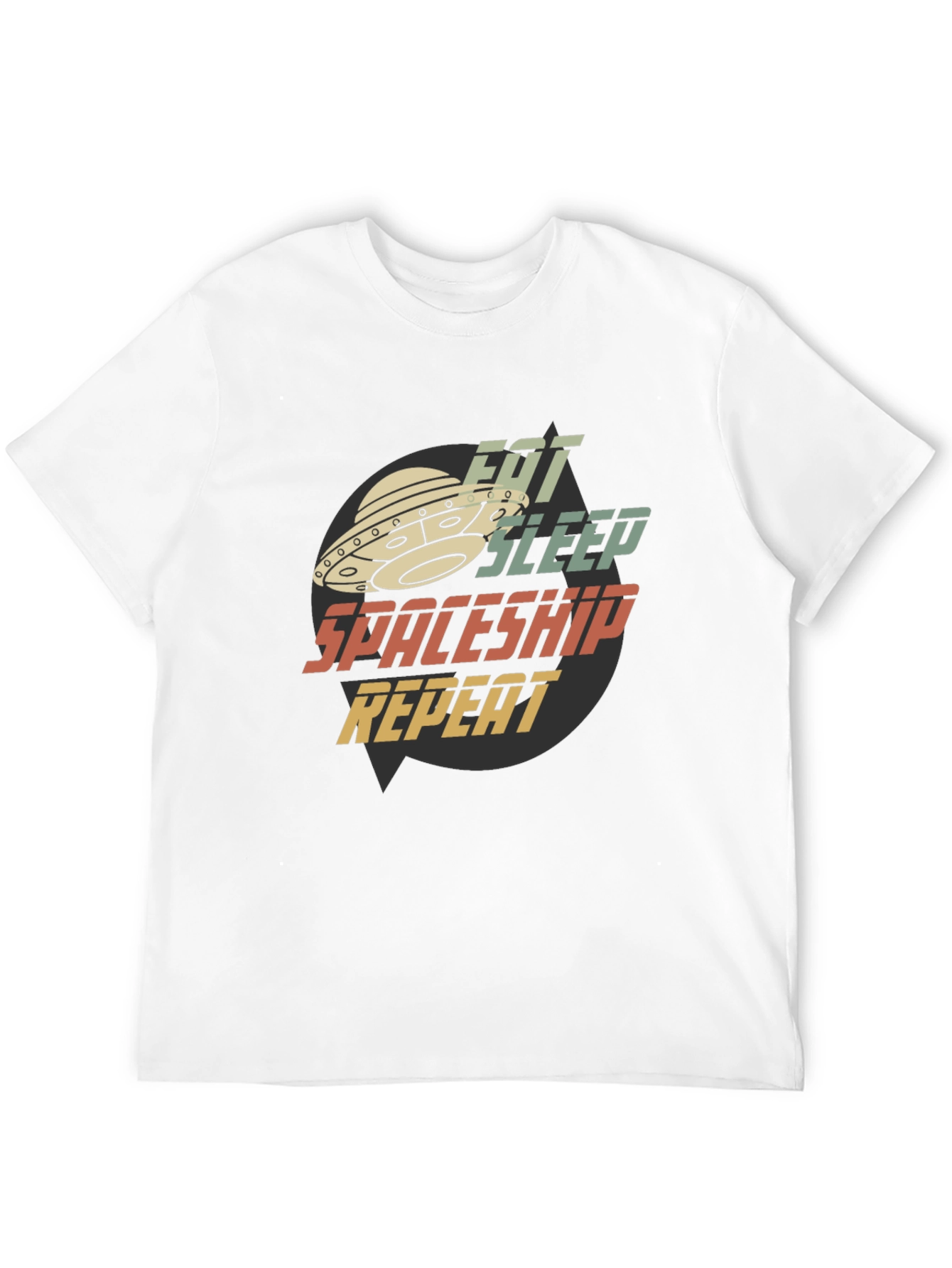Eat Sleep Spaceship Repeat Graphic Tee