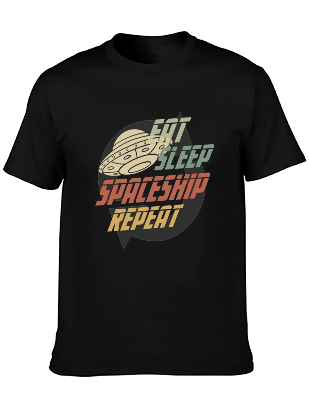Eat Sleep Spaceship Repeat Graphic Tee