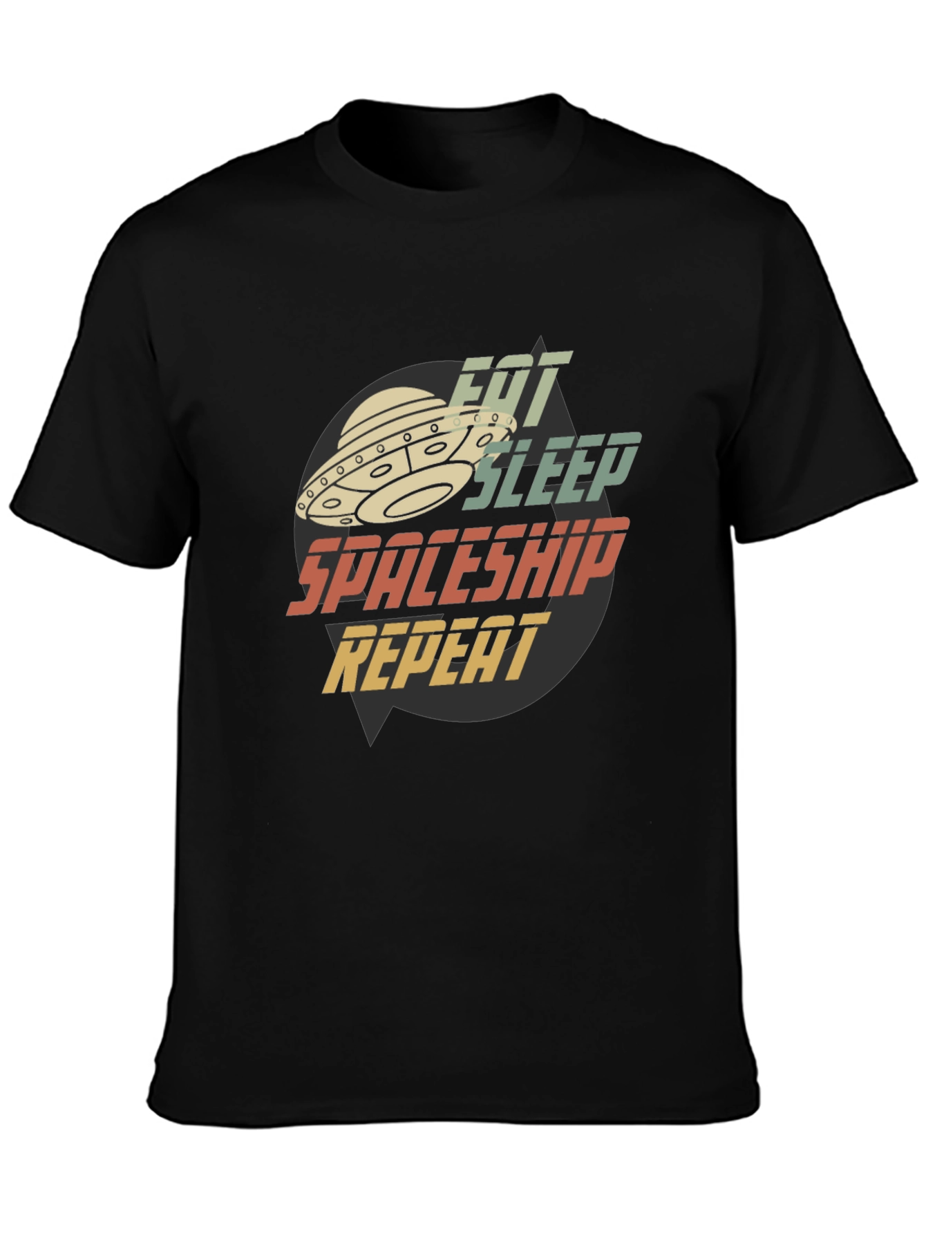 Eat Sleep Spaceship Repeat Graphic Tee
