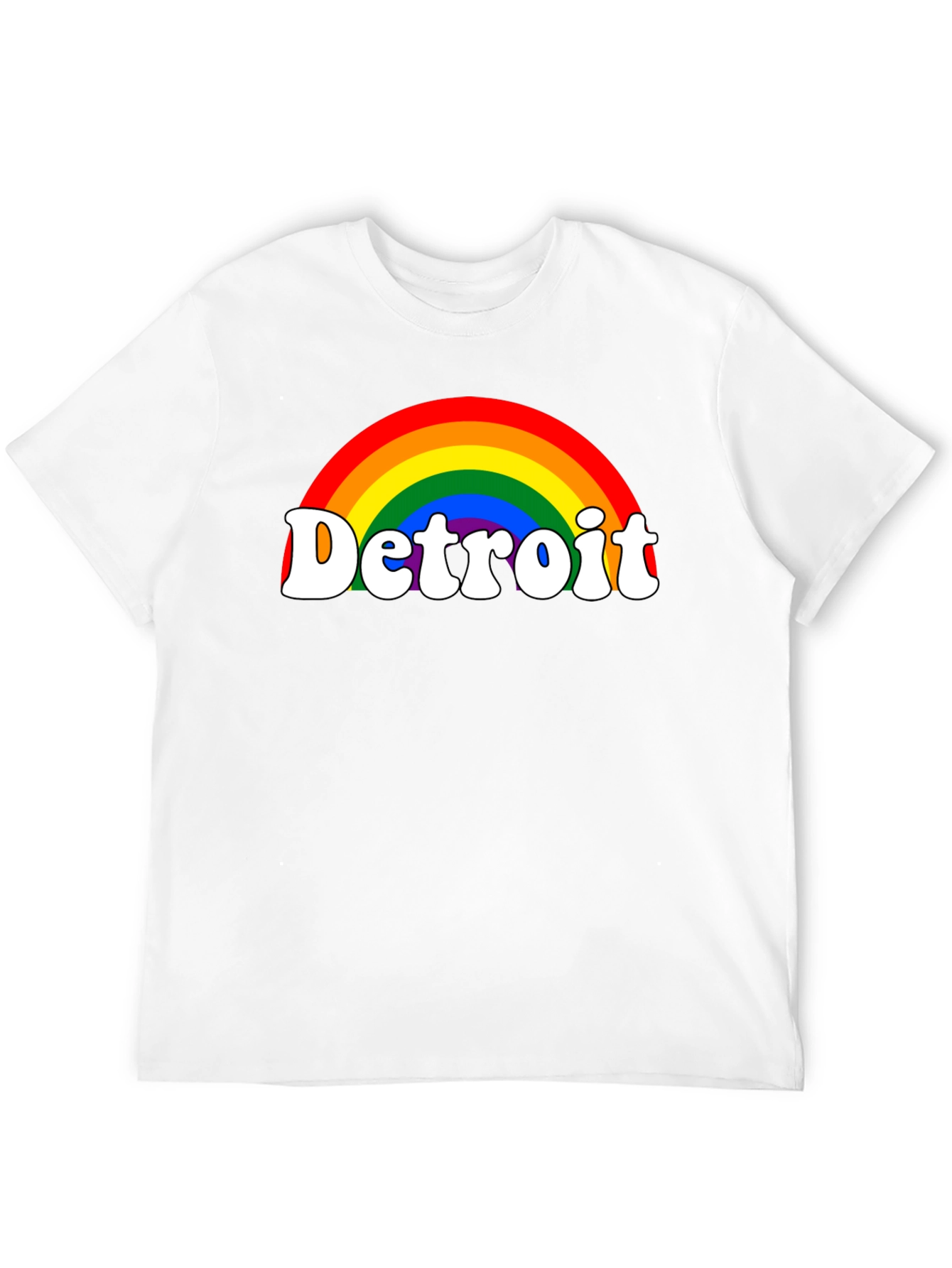 Detroit Rainbow Pride T-Shirt - Black