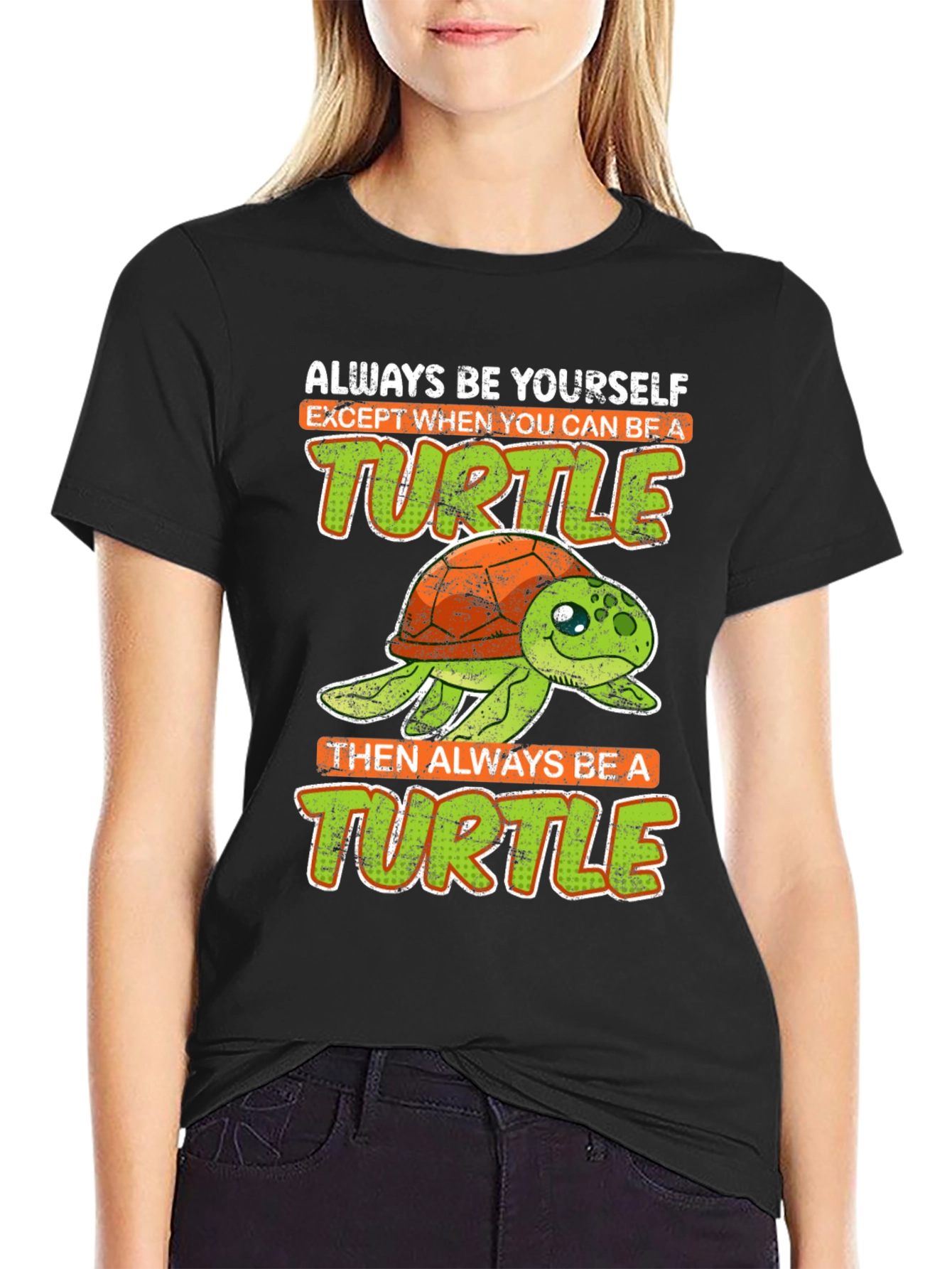 Funny Turtle Graphic Tee - Always Be Yourself T-Shirt