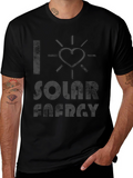I Love Solar Energy T-Shirt - Black