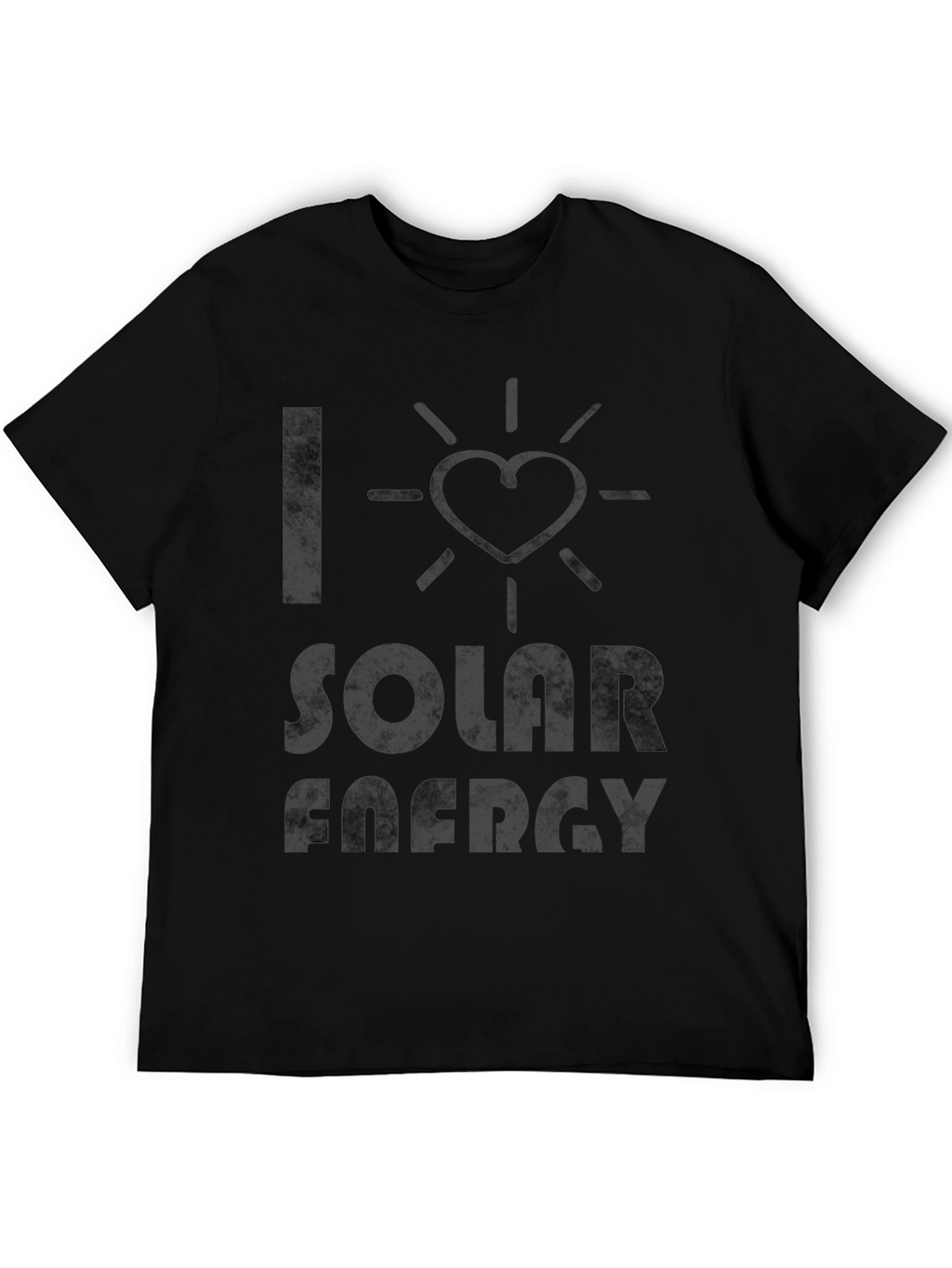 I Love Solar Energy T-Shirt - Black