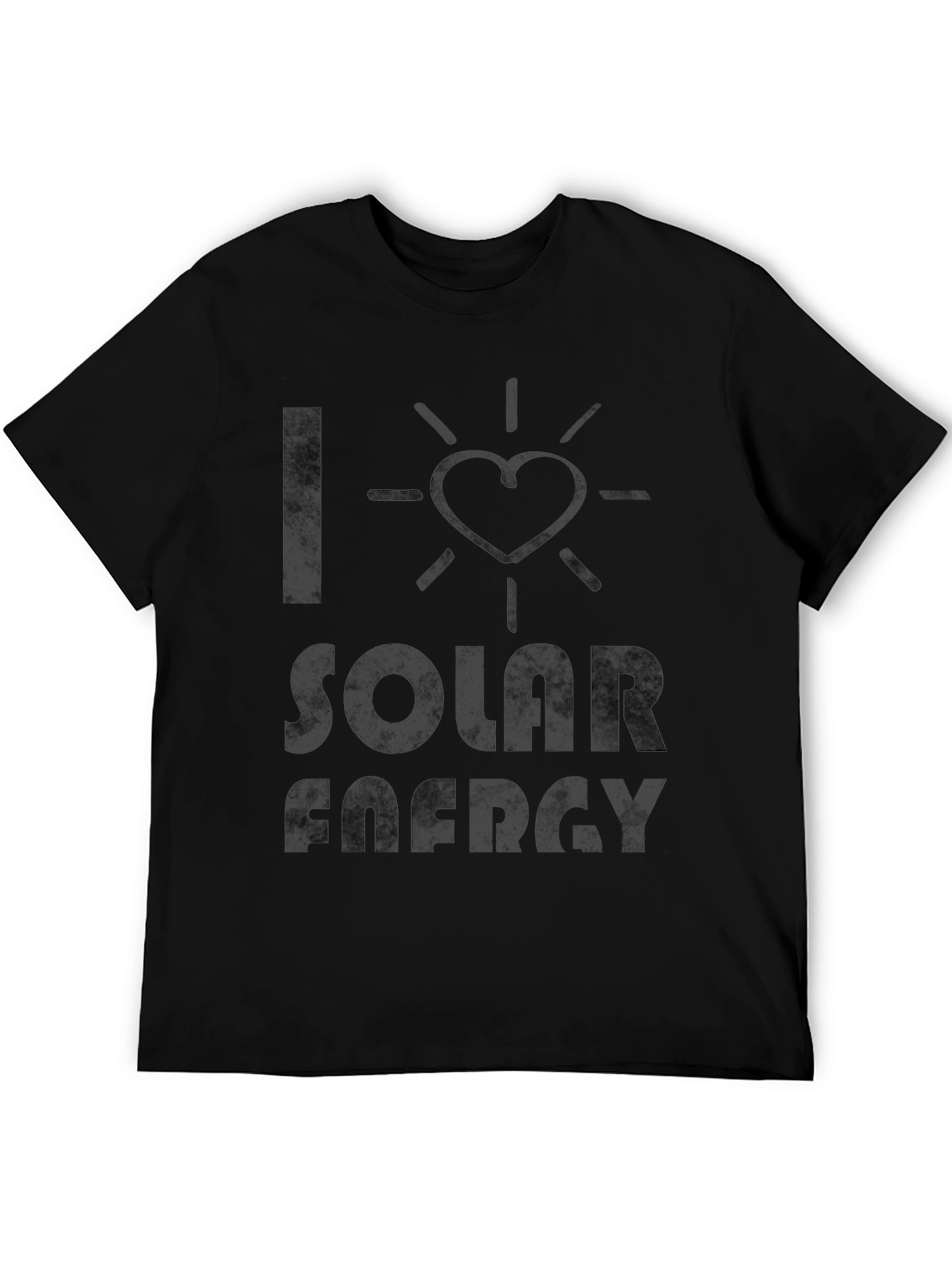 I Love Solar Energy T-Shirt - Black