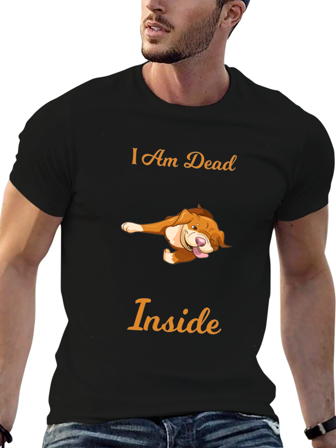 Humorous I Am Dead Inside Dog T-Shirt