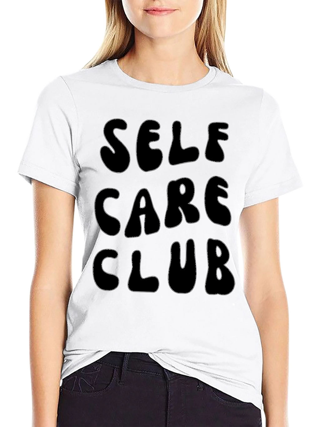 Self Care Club Black Graphic T-Shirt